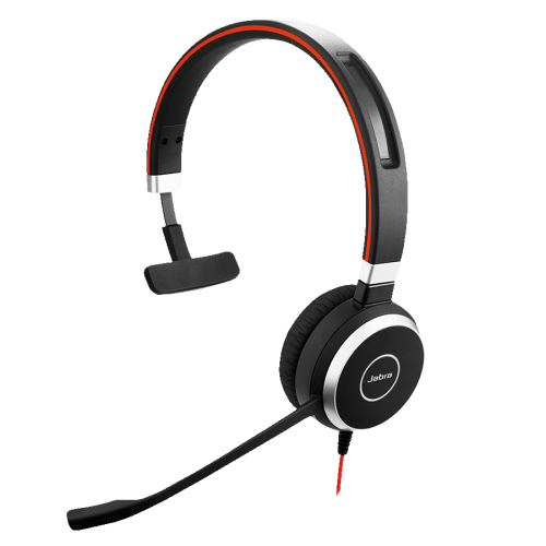 Jabra Evolve 40 On-Ear Sound Isolating Mono Headphones with Mic - Black