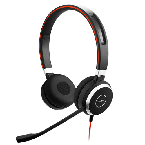 Jabra Evolve 40 On-Ear Sound Isolating Headphones with Mic - Black