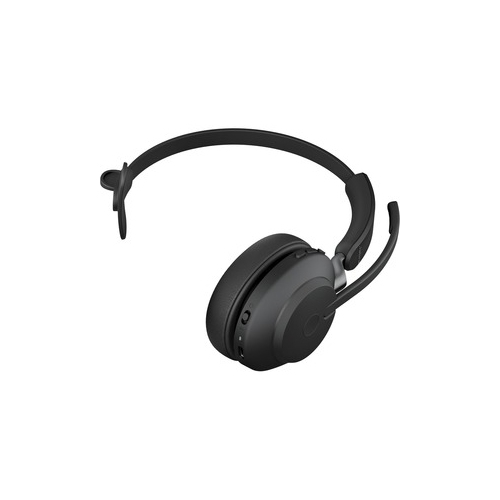 Jabra Evolve2 65 On-Ear Sound Isolating Bluetooth Monaural Headphone with Mic - Black
