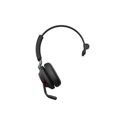 Jabra Evolve2 65 On-Ear Sound Isolating Bluetooth Monaural Headphone with Mic - Black