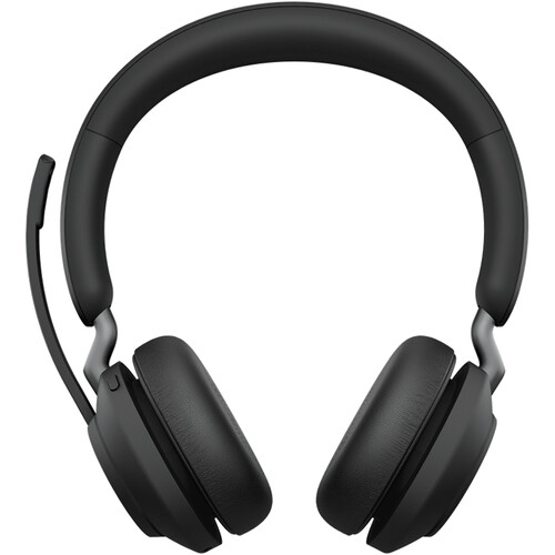 JABRA Evolve2 65 On-Ear Sound Isolating Bluetooth 5.0 Headphones with Mic - Black