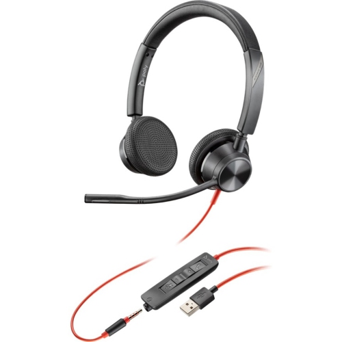 Plantronics BlackWire 3300 On-Ear Noise Cancellation Headphones with Mic