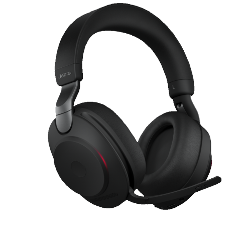 Jabra Evolve2 85 Over-Ear Noise Cancelling Sound Isolating Wireless Headphones with Mic - Black