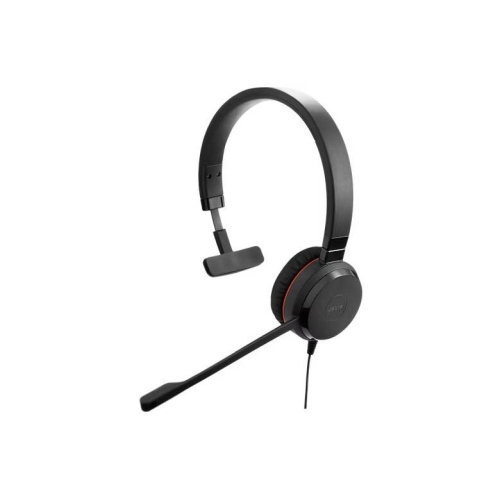 Jabra Evolve 20 On-Ear Sound Isolating Monaural Headphones with Mic - Black