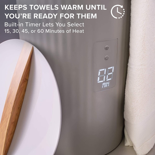 Live Fine Towel Warmer | Large Bucket Style Luxury Heater with LED Display, Adjustable Timer, Auto Shut-Off | Fits Up to Two 40” x 70” Oversized Bath