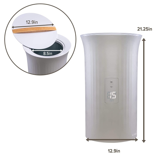 Live Fine Towel Warmer | Large Bucket Style Luxury Heater with LED Display, Adjustable Timer, Auto Shut-Off | Fits Up to Two 40” x 70” Oversized Bath