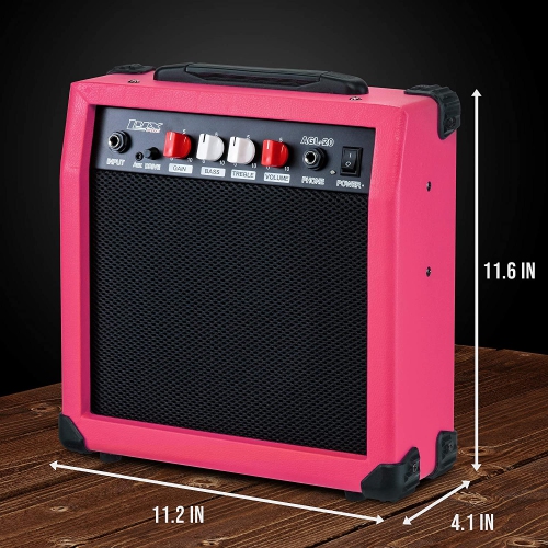 Amplificateur de guitare électrique 20 W de LyxPro amplificateur haut-parleur intégré prise pour écouteurs et entrée auxiliaire comprend volume des