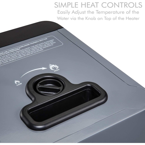 Radiateur portatif à eau au propane et pompe de douche de randonnée