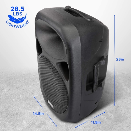 LyxPro 12" PA System Powerful Compact PA Portable Active Speaker System with Equalizer, Bluetooth, SD Card Slot, USB, MP3, XLR, 1/4", 3.5mm Input