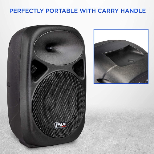 LyxPro 8” Inch Active PA Rechargeable Battery Speaker System, Equalizer, Bluetooth Connection, SD Slot USB MP3 AUX, Mic, Guitar, 1/4" 1/8" 3.5mm