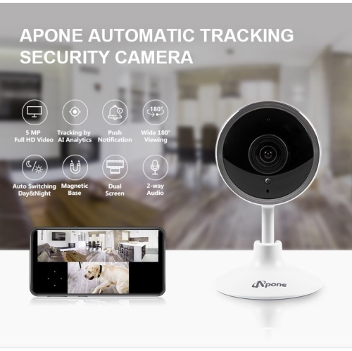Apone 2.4GHz Shadower 5MP Tracking Camera with Dual Display and 32GB Pre-Installed