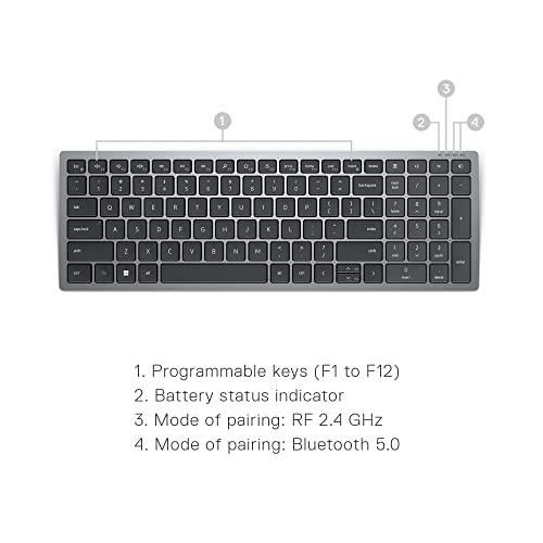 DELL  Multi-Device Wireless Keyboard & Mouse Combo - Km7120W