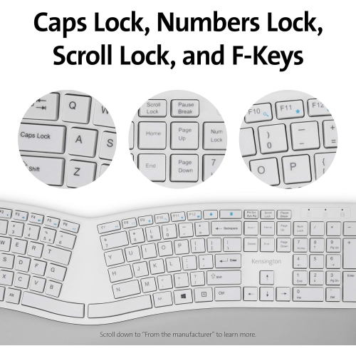 Kensington Pro Fit Ergonomic Wireless Keyboard and Mouse - Grey