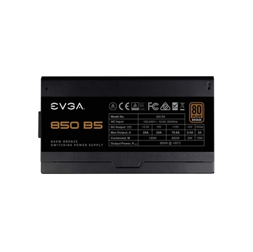 EVGA Power Supply 220-B5-0850-V1 B5 850W 80 Plus BRONZE Fully Modular Retail
