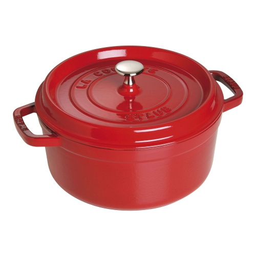 STAUB  La Cocotte 3.8 L Cast Iron Round Cocotte, Cherry