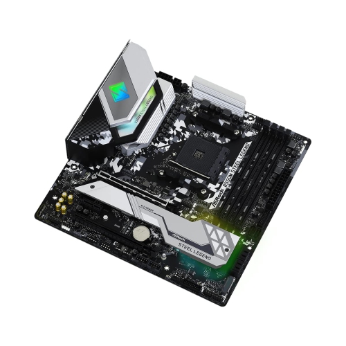 Carte mère d'ordinateur de bureau Steel Legend d'ASRock 550&nbsp;M - B550&nbsp;M STEEL LEGEND