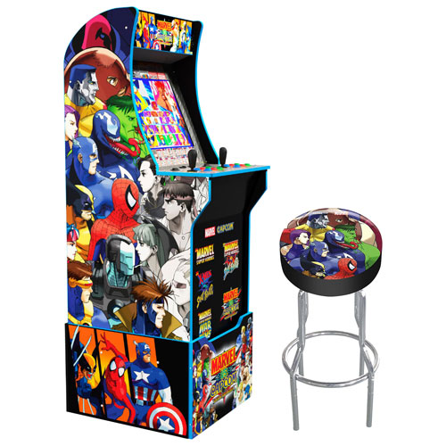 Arcade1Up Marvel vs Capcom Arcade Machine with Riser & Stool - Only at Best Buy