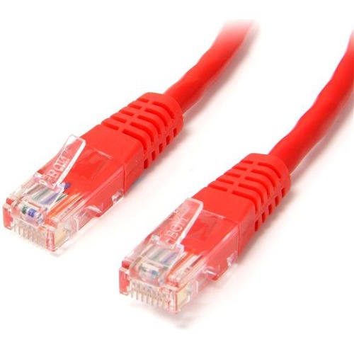 StarTech 3 ft Red Molded Cat5e UTP Patch Cable M45PATCH3RD