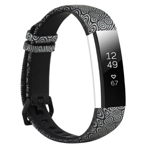 StrapsCo Print Silicone Rubber Watch Band Strap for Fitbit Alta & Alta HR - Swirls