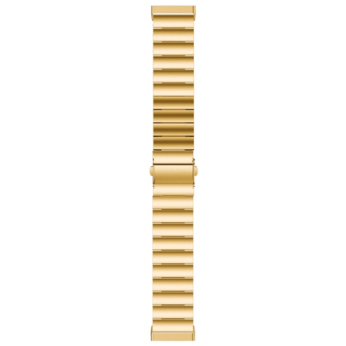 StrapsCo Stainless Steel Links Watch Band Strap for Fitbit Versa 3 - Yellow Gold