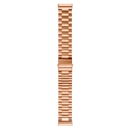 StrapsCo Stainless Steel Bracelet Watch Band for Fitbit Versa 3 - Rose Gold