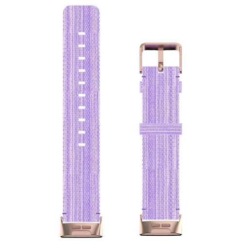StrapsCo Woven Nylon Watch Band Strap for Fitbit Charge 4 & Charge 3 - Violet