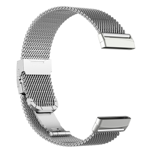 StrapsCo Stainless Steel Milanese Mesh Watch Band Strap for Fitbit Versa 3 - Silver