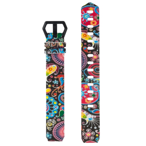 StrapsCo Print Silicone Rubber Watch Band Strap for Fitbit Alta & Alta HR - Psychedelic