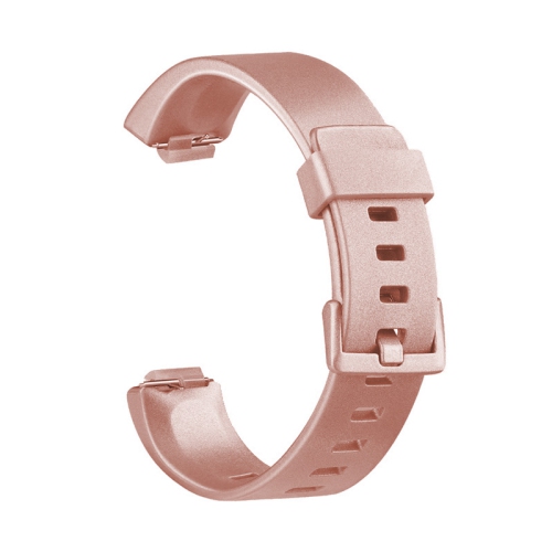 StrapsCo Women's TPU Rubber Watch Band Strap for Fitbit Inspire & Inspire HR - Medium-Long - Rose Gold