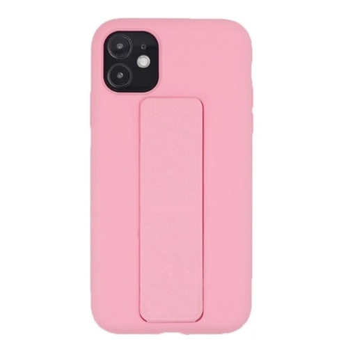 TopSave Silicone Case with Magnetic Stand and Thin Strap Case For Iphone 12 Mini, Pink