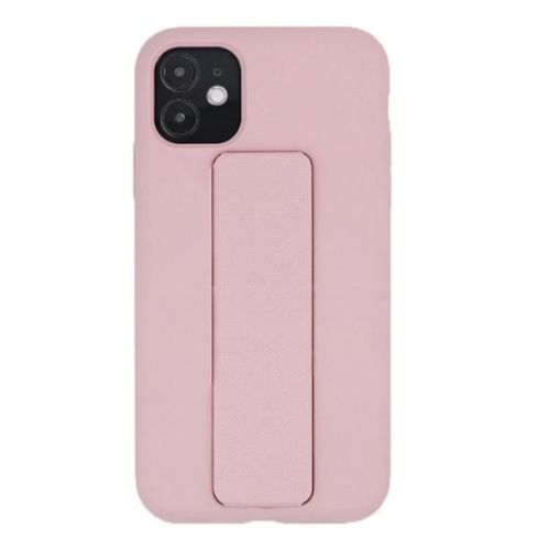 TopSave Silicone Case with Magnetic Stand and Thin Strap Case For Iphone 12 Mini, Pink Sand