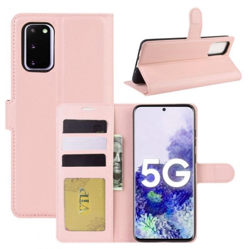 [CS] Samsung Galaxy S20 FE 5G 2020 Case, Magnetic Leather Folio Wallet Flip Case Cover with Card Slot, Rose Gold