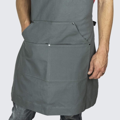 Chef Pomodoro Chef Apron - Top Recommended - Adjustable Pockets, Bibs - Designed for Home, Kitchen, BBQ, Grill Use