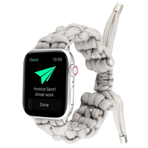 STRAPSCO  Nylon Woven Paracord Watch Band Strap for Apple Watch - 42MM - In Grey