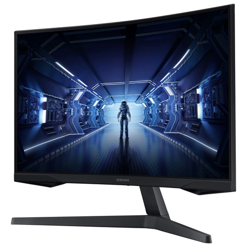 Refurbished - Samsung Odyssey 27" WQHD 144Hz 1ms GTG Curved VA LED FreeSync Gaming Monitor (LC27G55TQWNXZA) - Black