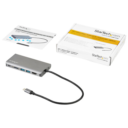 StarTech USB-C 8-in-1 Multiport Mini Travel Adapter