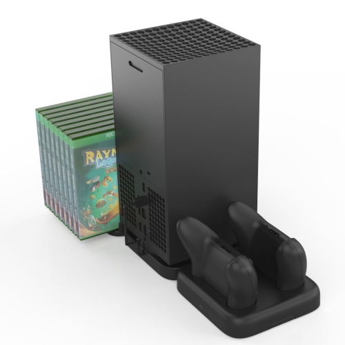 Support vertical motorisé 3-en-1 de Winomart pour Xbox Series X - double station de chargement et rangement de disques