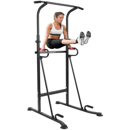 Power Tower Workout Dip Station Pull Up Gym Training Equipment Stretch Machine Q 
