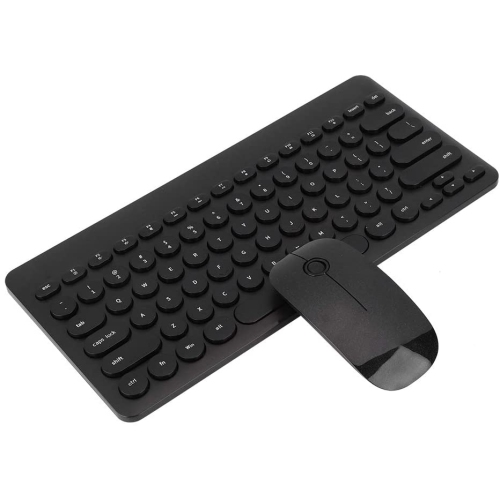 20m/66FT Ultra Slim Wireless Keyboard and Mouse combo kit, Bluetooth IK6620 2.4ghz Multimedia silent Keyboard and mice bundle Set Wireless Round Cap