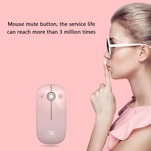 20m/66FT Ultra Slim Wireless Keyboard and Mouse combo kit, Bluetooth IK6620 2.4ghz Multimedia Keyboard and mice bundle Set Wireless Round Cap Button