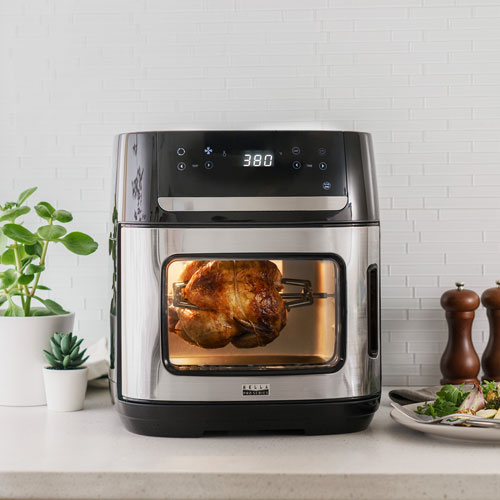 Bella Pro Manual Air Fryer Pizza Oven with Rotisserie - 12L - Stainless Steel - Only at Best Buy
