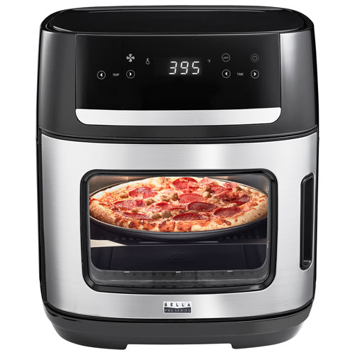 Bella Pro Manual Air Fryer Pizza Oven with Rotisserie - 12L - Stainless Steel - Only at Best Buy