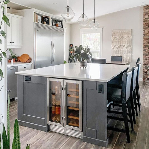 Cellier à deux températures de 18 bouteilles ou 56 canettes de Koolatron - Noir/Inox