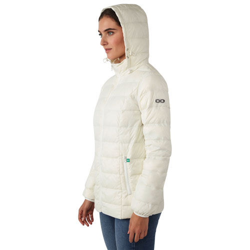 Modern Eternity Lola Lightweight Down Filled Maternity Jacket - X-Small - Eggshell