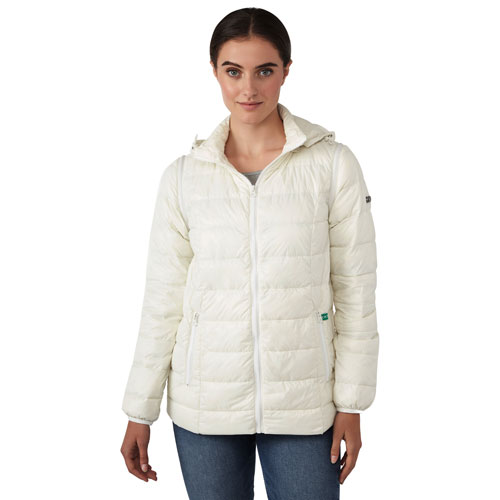 Modern Eternity Lola Lightweight Down Filled Maternity Jacket - Small - Eggshell