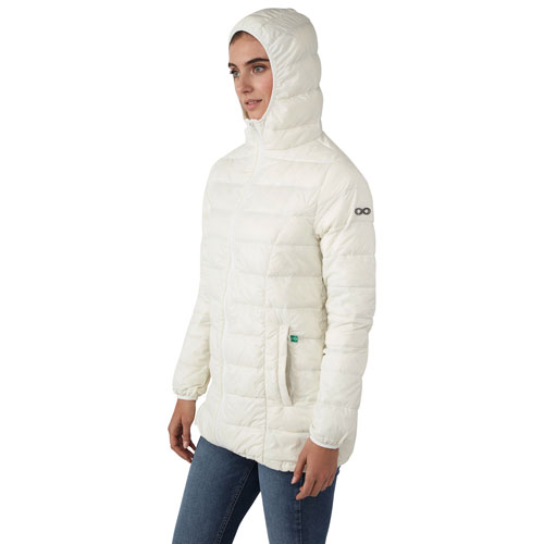 Manteau de maternité léger en duvet Ashley de Modern Eternity - Très petit - Coquille d'oeuf