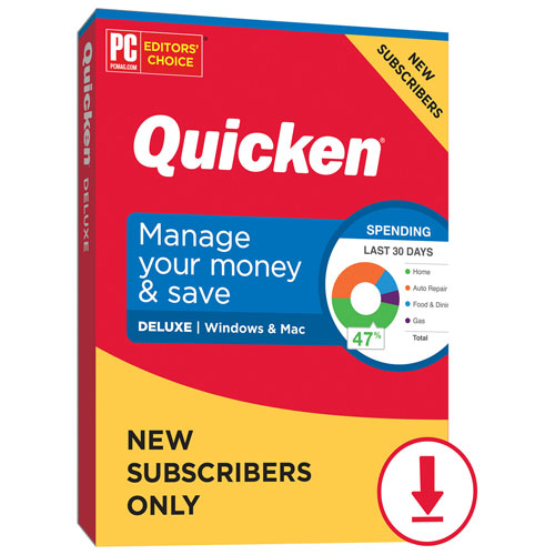 Quicken Deluxe - Nouvel utilisateur - 1 an - Anglais - Téléchargement numérique