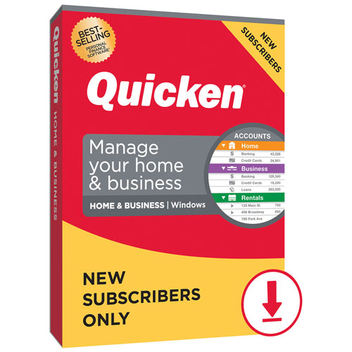 Quicken Home & Business - Nouvel utilisateur - 1 an - Anglais - Téléchargement numérique