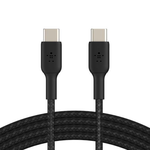 Belkin Charge/Sync Braided USB-C to USB-C Cable 4ft Black Charge/Sync Cables CAB004bt1MBK