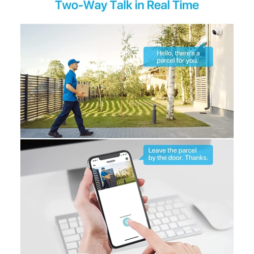 ZOSI 4K 8MP Add-On Wired PoE IP Security Camera for Outdoor Surveillance with 2-way Audio, Only Work with ZOSI PoE NVR Security System - 4 Packs